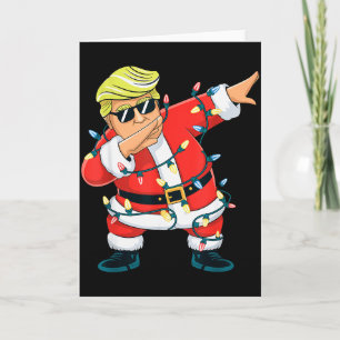 Retro-Weihnachten Trump Dab Tanz Xmas Männer Fraue Karte