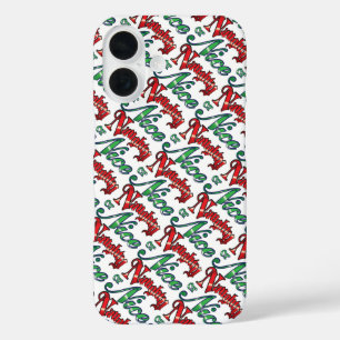 Retro-Weihnachten, Unartig oder Artig Rote Grüne B iPhone 16 Hülle