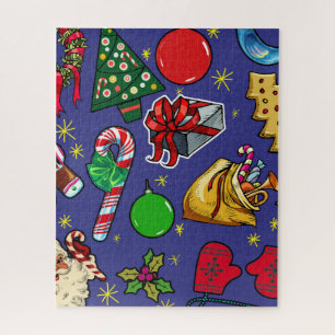 Retro Weihnachten Vintag farbenfroh blau grün