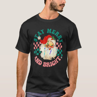 Retro Weihnachten Vintager Weihnachtsmann Bleibe f T-Shirt