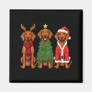 Retro-Weihnachten Vizsla Weihnachtsmann Rentier Hu Magnet