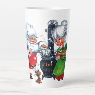 Retro Weihnachten Weihnachten Weihnachtsfrau Claus Milchtasse