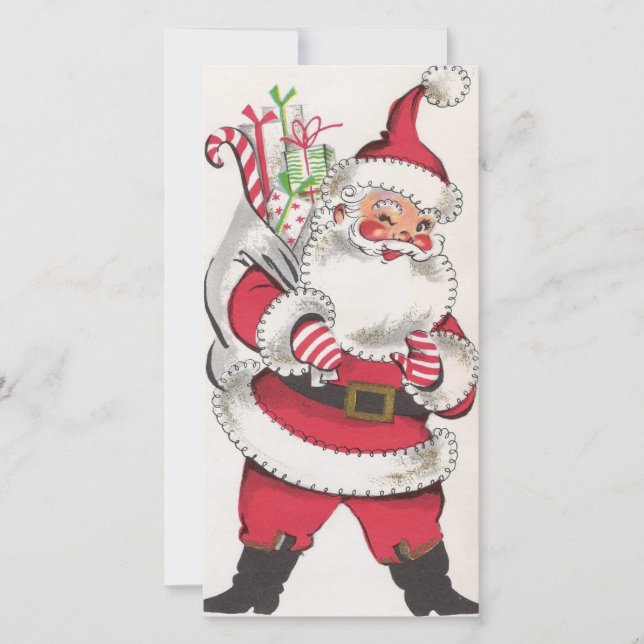 Retro Weihnachten Weihnachten Weihnachtsmann mit G (Vorderseite)