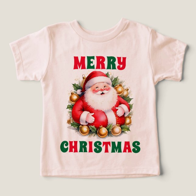Retro Weihnachten Weihnachtsmann frohe Weihnachten (Design Vorderseite)