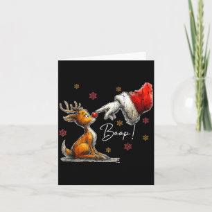 Retro-Weihnachts-Cartoon Boop, Weihnachts-Rentiere Karte