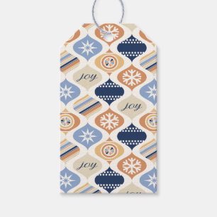 Retro-Weihnachts-Luxus personalisiert Geschenkanhänger