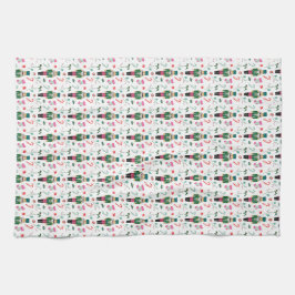Retro Weihnachts-Nutcracker-Ornamente Geschirrtuch