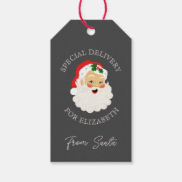 Retro Weihnachts Sonderlieferung vom Weihnachtsman Geschenkanhänger