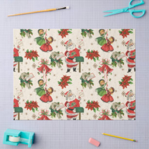 Retro-Weihnachts-Tissue-Papier Seidenpapier