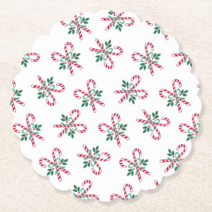 retro Weihnachts-Zuckerrohre Untersetzer