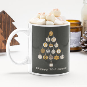 Retro-Weihnachtsbaum-Schmuck Hot Chocolate Kaffeetasse