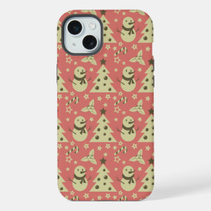 Retro Weihnachtsbäume Heilige Beerenstrasse iPhone 15 Plus Hülle