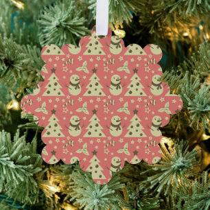 Retro Weihnachtsbäume Heilige Beerenstrasse Ornament Karte