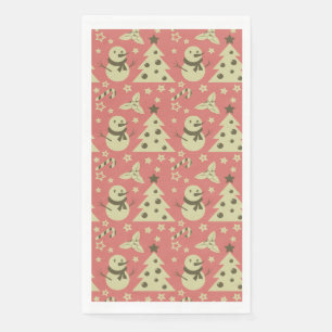 Retro Weihnachtsbäume Heilige Beerenstrasse Serviette