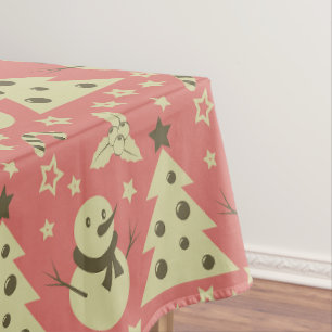 Retro Weihnachtsbäume Heilige Beerenstrasse Tischdecke