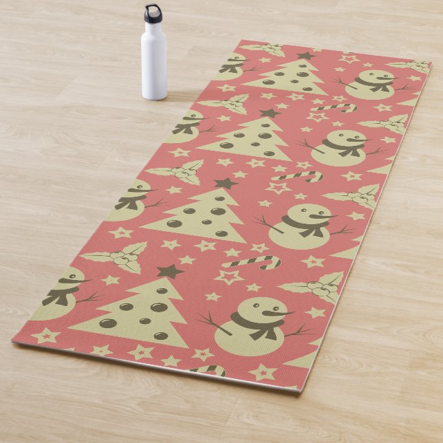 Retro Weihnachtsbäume Heilige Beerenstrasse Yogamatte (Beispiel)