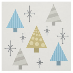 Retro Weihnachtsbaumen der 1950er Jahre Stoff