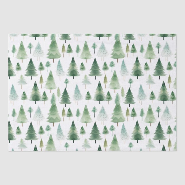 Retro Weihnachtsbaumen Tissue Seidenpapier (Vorderseite)