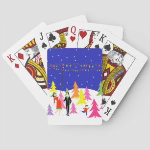 Retro WeihnachtsBaumfarm-Spielkarten Spielkarten