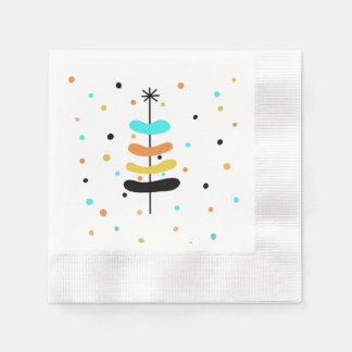 Retro Weihnachtsbaumpapier Napkins Serviette