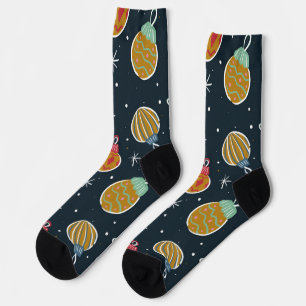 Retro-Weihnachtsbaumschmuck-Muster-Socken Socken