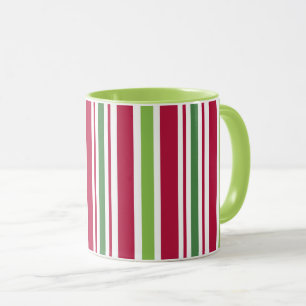Retro-Weihnachtsbonbon-Streifen-Kaffeetasse Gesche Tasse