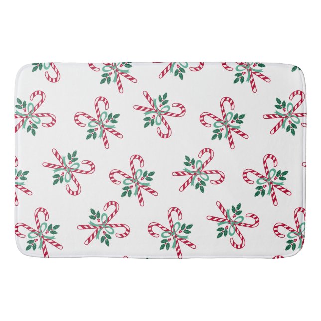 Retro Weihnachtscreme Badematte (Vorderseite)