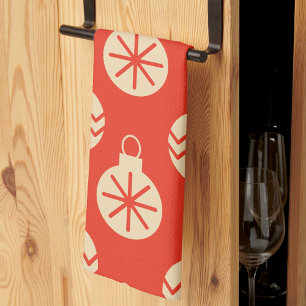 Retro-Weihnachtsdekoration Farbig Vintage  Geschirrtuch