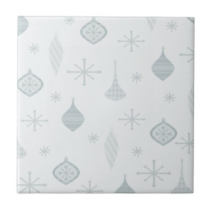 Retro-Weihnachtsdekoration Silber Fliese