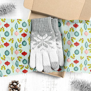 Retro-Weihnachtsdekorationen im Vintage-Stil Seidenpapier