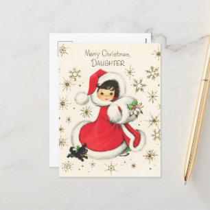 Retro-Weihnachtsfeier Feiertagspostkarte