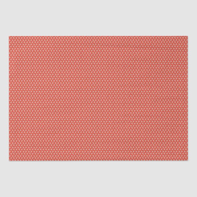 Retro Weihnachtsfeier - leuchtend rot Seidenpapier (Vorderseite)