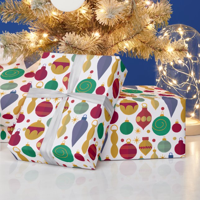 Retro Weihnachtsfeiertage Geschenkpapier (Feiertage)