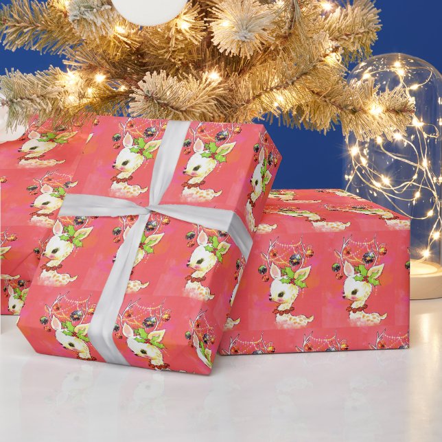 Retro-Weihnachtsfest Geschenkpapier (Feiertage)