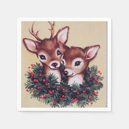 Retro-Weihnachtsfest Serviette