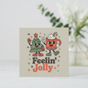 Retro-Weihnachtsgefühl Fröhliche Vintage-Feiertage Karte