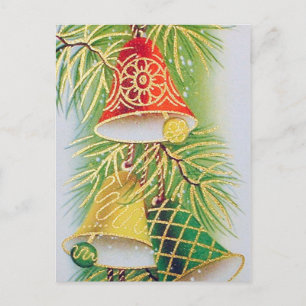 Retro Weihnachtsglocken Weihnachtsgeschenk Postkar Feiertagspostkarte