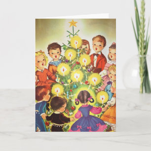 Retro Weihnachtsgruß-Karte Feiertagskarte