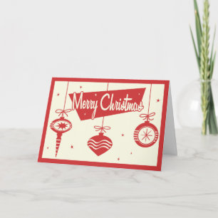 Retro-Weihnachtskarte Feiertagskarte