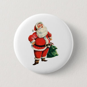 Retro Weihnachtsmann Button
