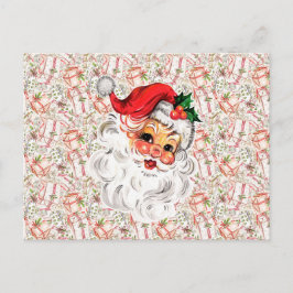 Retro-Weihnachtsmann-Feiertagspostkarte Postkarte