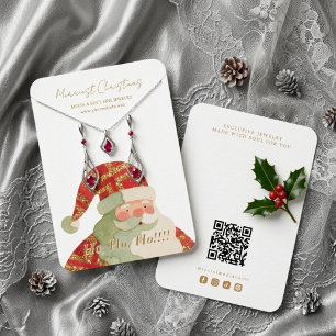 Retro Weihnachtsmann Glitter Weihnachten Schmuck D Visitenkarte
