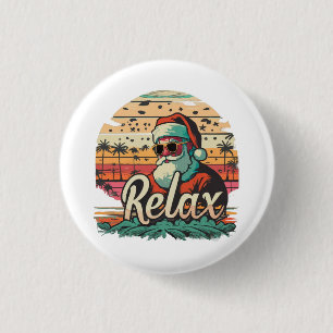 Retro Weihnachtsmann mit dem Titel Relax Button