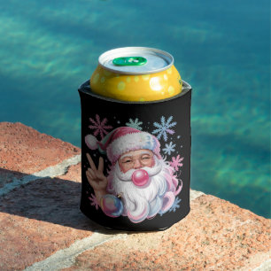 Retro-Weihnachtsmann-Weihnachten-Rosarote Sonnenbr Dosenkühler
