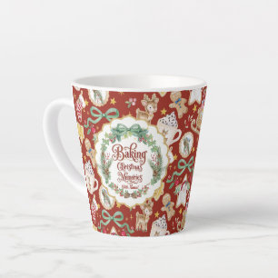 Retro Weihnachtsmann Weihnachtsbacken mit Oma in R Milchtasse
