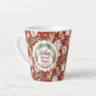 Retro Weihnachtsmann Weihnachtsbacken mit Oma in R Milchtasse