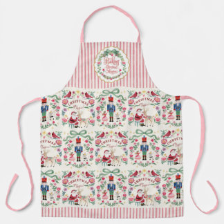 Retro Weihnachtsmann Weihnachtszauber Wasserfarben Schürze