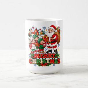 Retro-Weihnachtsmann-Zauber-Kinder-Weihnachtsbeche Kaffeetasse