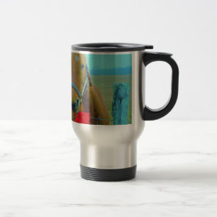 Retro Weihnachtspferd Reisebecher