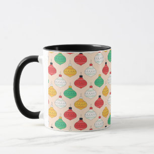 Retro Weihnachtsschmuck Muster Tasse